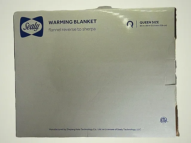 BRAND NEW SEALY WARMING BLANKET 84x90 QUEEN SIZE x2 CONTROLLERS -beige