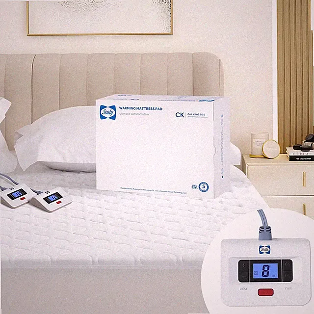 Luxury Heated Mattress Pad Cal King, Dual Controller, 10 Heat Settings, ETL Cert