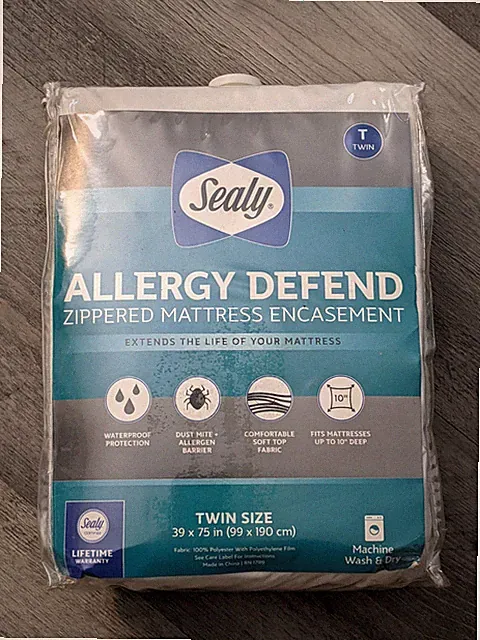 Sealy * Allergy Defend Zippered Waterproof Protection Twin Bed Mattress