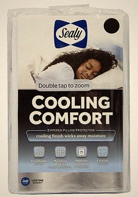Sealy Cooling Comfort Zippered Pillow Protector S/Q