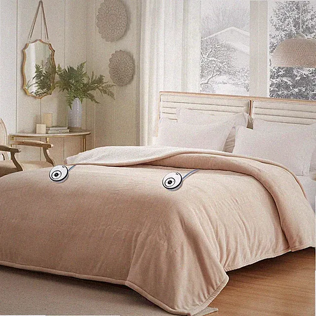 Sealy Electric Blanket King 10090Super Cozy Flannel To Sherpa Reversible Heated