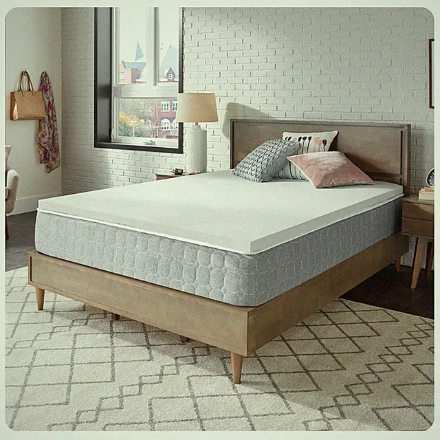 Sealy Essentials 2 in Gel Memory Foam Mattress Topper, Medium Firmness, Cooling