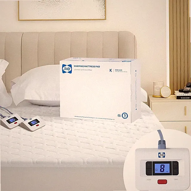 Sealy Heated Mattress Pad KING SIZE Luxury Quilted Electric Bed Warmer New