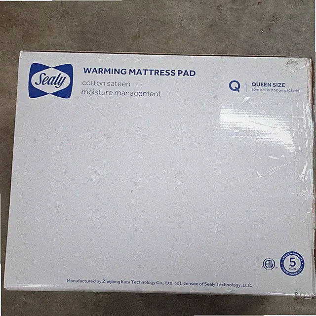 Sealy Heated Mattress Pad Queen Size, Luxury Quilted Electric Bed Warmer