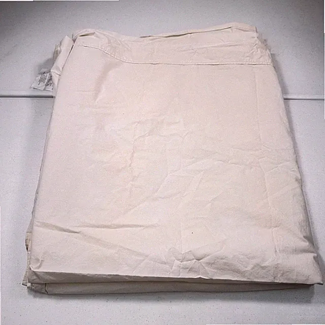 Sealy Queen Flat Sheet Cotton Solid Cream Beige Bedding Replacement Sheet
