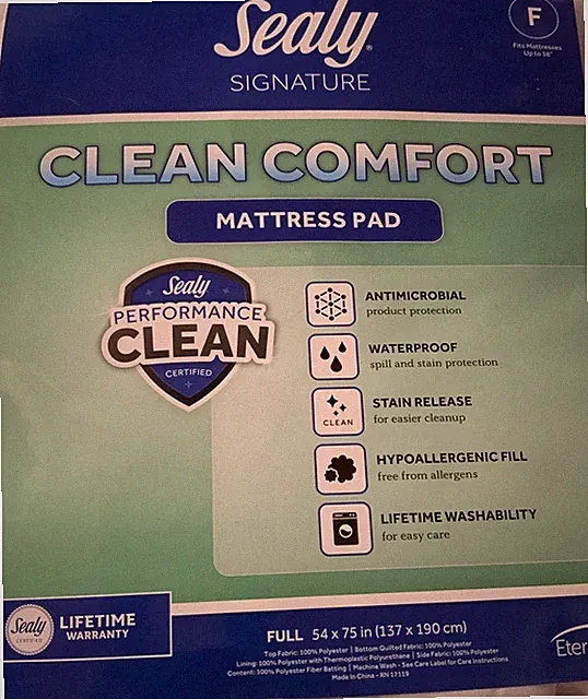 🐏 sealy signature clean comfort mattress pad, antimicrobial FULL🆕