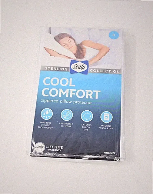 Sealy Sterling Collection Cool Comfort Pillow Protector Zippered King
