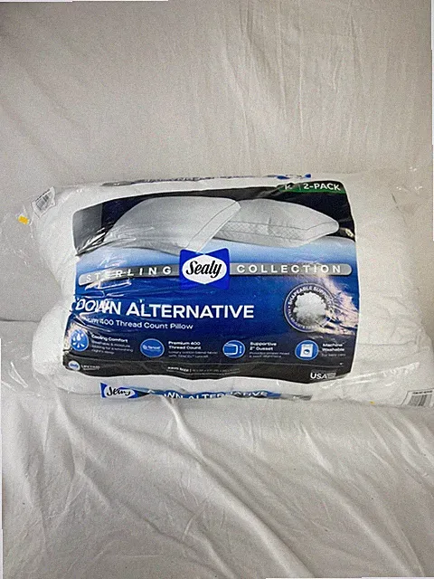 Sealy Sterling Collection Down Alternative King Pillows 2 Pack 400 Thread Count