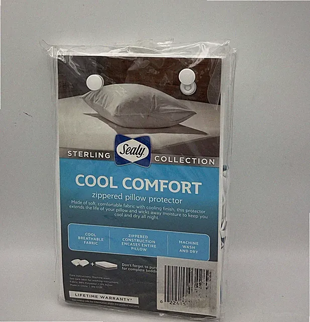Sealy Sterling Cool Comfort Zippered Pillow Protector White Standard/Queen