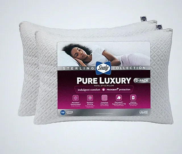 Sealy Sterling Pure Luxury Pillow, 2-pack