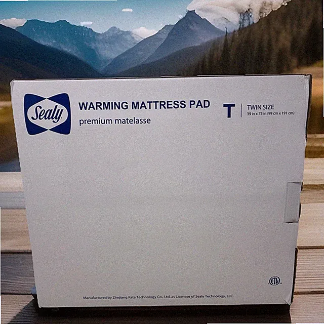 Sealy Warming Mattress Pad Premium Matelasse Quilted Electric Bed Warmer TWIN