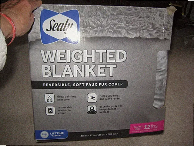 Sealy Weighted Blanket Lifetime Warranty 48 x 72 -12 lbs