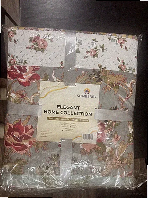 set floral 3 pcs king size 1 bedspread 2 pillowcases.