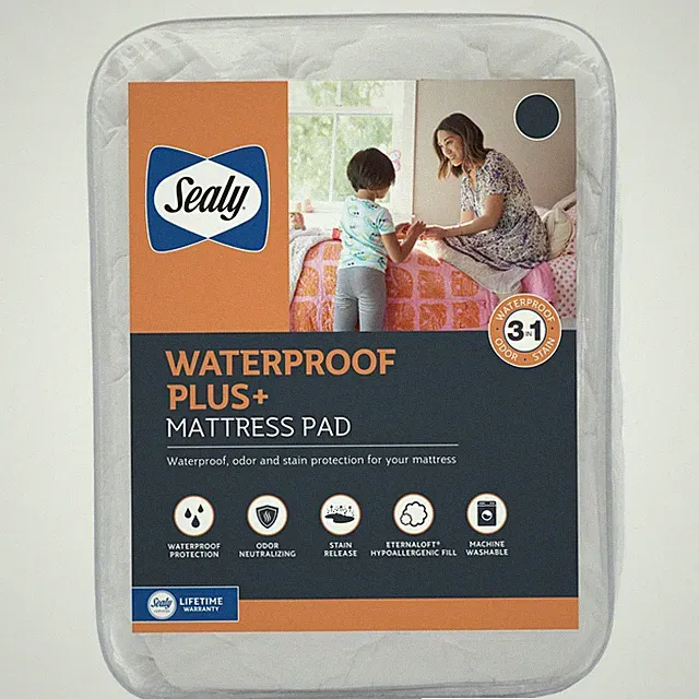 Waterproof+ Mattress Pad Full Size Deep Fitted Sheet 18" Protection by Sealy